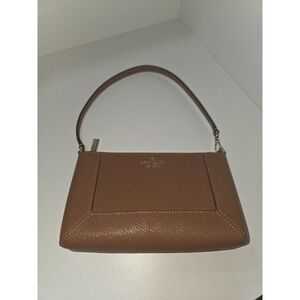 Kate Spade Lena New‎ York Pebbled Leather Convertible Wristlet Warm Ginger Brown